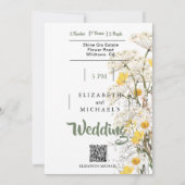 Wildflowers Festival Theme Floral Sage Wedding Kaart (Achterkant)