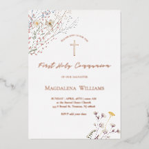 wildflowers | First Communion Invitation