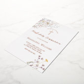 wildflowers | First Communion Invitation Folie Uitnodiging (Gedraaid)
