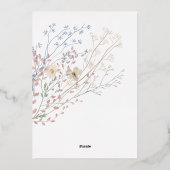 wildflowers | First Communion Invitation Folie Uitnodiging (Achterkant)