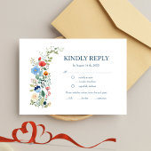 Wildflowers Floral Boho Wedding RSVP