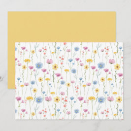 Wildflowers Floral Botanical Note Card Notitiekaartje