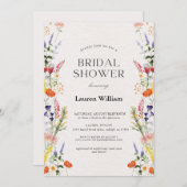 wildflowers Floral Bridal Tea Fiesta Brunch Ducha Kaart (Voorkant / Achterkant)
