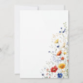 Wildflowers Floral Celebration of Life Funeral Kaart (Achterkant)
