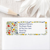 Wildflowers  Floral Design Kleurrijk Custom Etiket (Insitu)