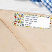 Wildflowers  Floral Design Kleurrijk Custom Etiket