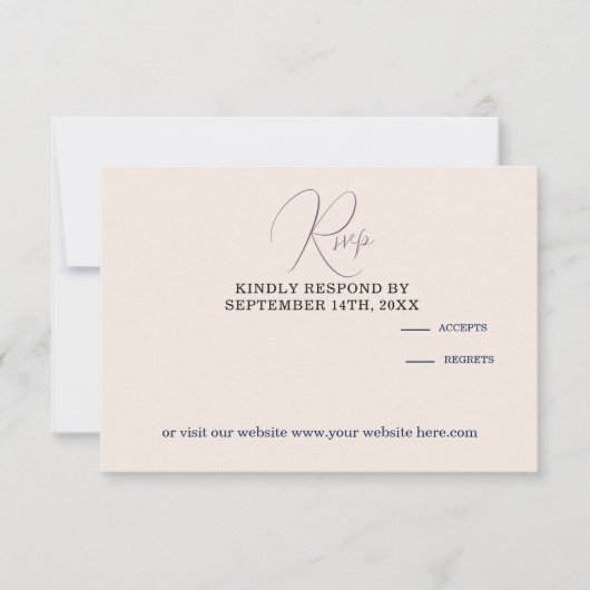 Wildflowers Floral Elegant Wedding RSVP Kaartje (Voorkant)