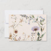 Wildflowers Floral Elegant Wedding RSVP Kaartje (Achterkant)