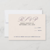 Wildflowers Floral Elegant Wedding RSVP Kaartje (Voorkant)