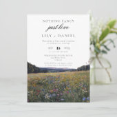 Wildflowers Floral Elopement Wedding Reception Kaart (Staand voorkant)