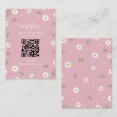 Wildflowers Floral Garden Bridal Shower Registry Informatiekaartje (Voorkant / Achterkant)