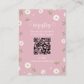 Wildflowers Floral Garden Bridal Shower Registry Informatiekaartje (Voorkant)