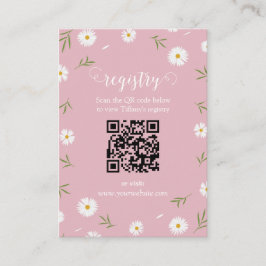 Wildflowers Floral Garden Bridal Shower Registry Informatiekaartje