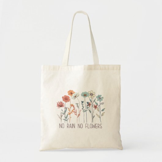 Wildflowers Floral Inspirerend Flowers Quotes Tote Bag (Voorkant)