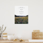 Wildflowers Floral Meadow Wedding Welcome Sign Poster (Keuken)