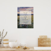 Wildflowers Floral Meadow Wedding Welcome Sign Poster (Keuken)