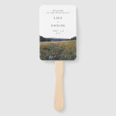 Wildflowers Floral MeadowWedding Program Handwaaier (Voorkant)
