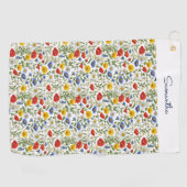 Wildflowers Floral Multicolor  Gepersonaliseerd Golfhanddoek (Horizontaal)