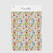 Wildflowers Floral Multicolor  Gepersonaliseerd Golfhanddoek (Voorkant)