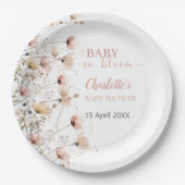 wildflowers floral paper plates template papieren bordje (Voorkant)
