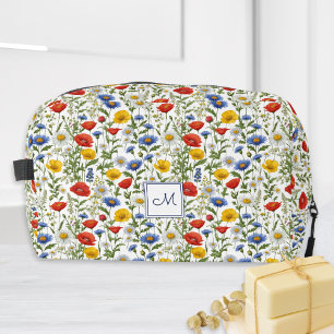 Wildflowers Floral Pattern Botanical Monogrammed Toilettasje