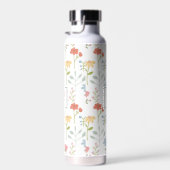 Wildflowers Floral Pattern Monogram Waterfles (Rechts)