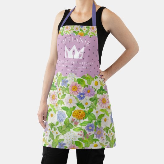 Wildflowers Floral Pattern Queen of the Kitchen Schort (Insitu)