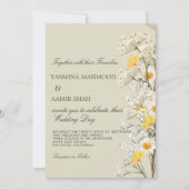 Wildflowers Floral Sage Modern Wedding Kaart (Voorkant)