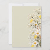 Wildflowers Floral Sage Modern Wedding Kaart (Achterkant)