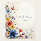 Wildflowers Floral Spiral-bound Spring Botanical Planner (Voorkant)