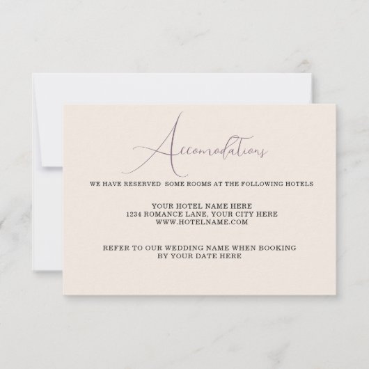 Wildflowers Floral Wedding Enclosure Kaart (Voorkant)