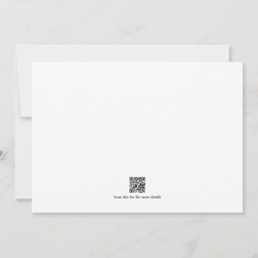 Wildflowers Floral Wedding Invitation | kleur van  Kaart (Achterkant)