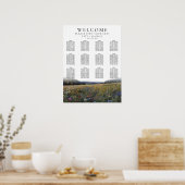 Wildflowers Floral Wedding Seating Chart Poster (Keuken)