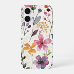 Wildflowers Floral Whimsical Pattern iPhone 16 Hoesje