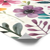 Wildflowers Floral Whimsical Pattern Poster (Hoek)