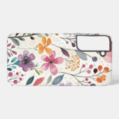 Wildflowers Floral Whimsical Pattern Samsung Galaxy Hoesje (Achterkant horizontaal)