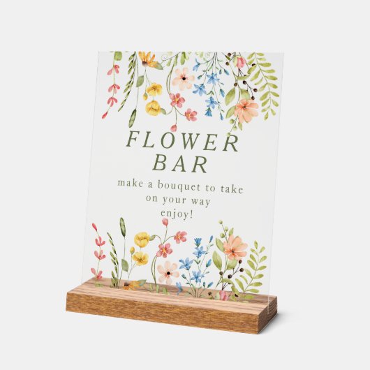 Wildflowers Flower Bar Acryl Bord (Hoek)