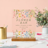 Wildflowers Flower Bar Acryl Bord (Huwelijk)
