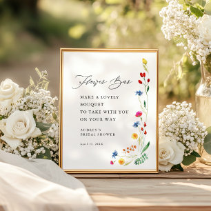 Wildflowers Flower Bar Vrijgezellenfeest Klein Poster