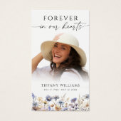 Wildflowers Forever In Our Hearts Prayer Card Visitekaartje (Voorkant)