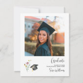 Wildflowers Foto Afstuderen Dank u Bedankkaart (Achterkant)