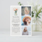 Wildflowers Foto Sympathy Funeral Bedankkaart (Staand voorkant)