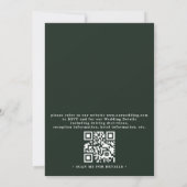 Wildflowers Fresh Meadow Rustic QR Code Wedding Kaart (Achterkant)
