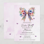 Wildflowers Garden Birthday Party Kaart (Voorkant / Achterkant)