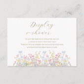 Wildflowers Garden Bridal Display Shower Informatiekaartje (Voorkant)