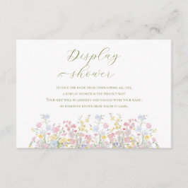 Wildflowers Garden Bridal Display Shower Informatiekaartje