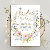 Wildflowers Garden Forest Sweet Little Baby shower Kaart