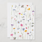 Wildflowers Garden Happy kleurrijke moderne bruilo Kaart (Achterkant)