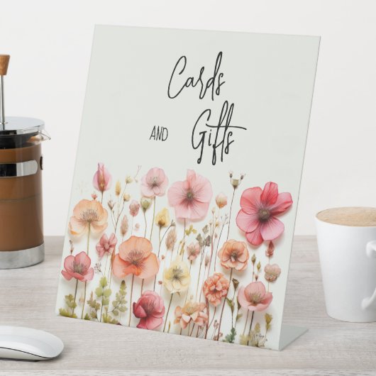 Wildflowers Garden Kaarten en geschenken teken Reclamebord Met Voetstuk (Insitu)