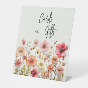 Wildflowers Garden Kaarten en geschenken teken Reclamebord Met Voetstuk